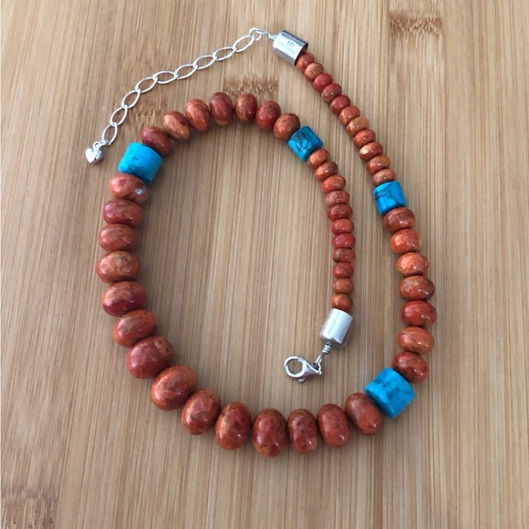 $118  Jay King Sterling Silver Estate Southwest Necklace    Marked DRT 925 China - Picture 6 of 7